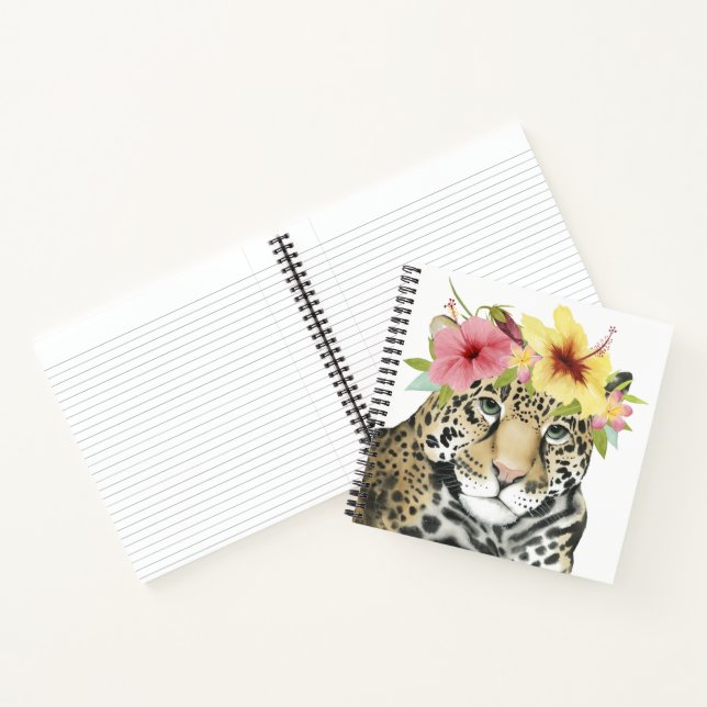 Tropical Halo | Süße Cheetah Notizbuch (Innenseite)