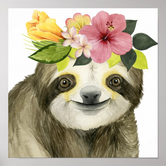 Tropical Halo | Sweet Sloth Poster (Vorne)