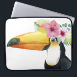 Tropical Halo - Toucan Laptopschutzhülle<br><div class="desc">Tropical Halo III" von Grace Popp. Enthält einen Toucan-Vogel mit Blume.</div>