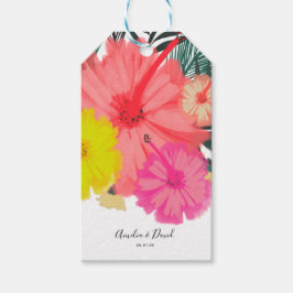 Tropical Hand Drawn Hawaii Script Wedding Geschenkanhänger