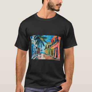 Tropical Havana Harmony - lebhafte Straßenlandscha T-Shirt