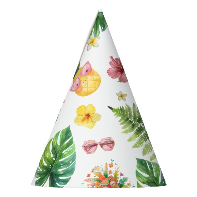 Tropical Hawaii Aloha Birthday Party Partyhütchen (Links)