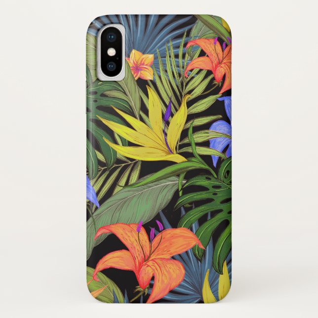 Tropical Hawaii Aloha Blume Graphic Case-Mate iPhone Hülle (Rückseite)