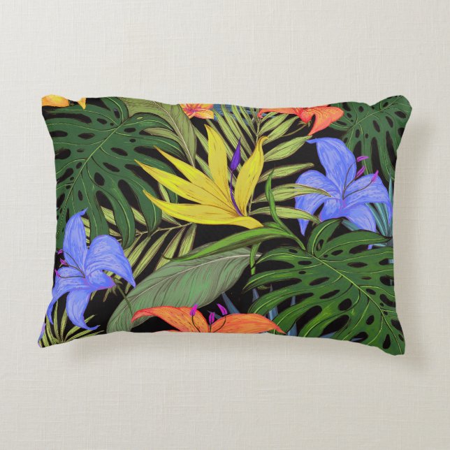 Tropical Hawaii Aloha Blume Graphic Dekokissen (Rückseite)
