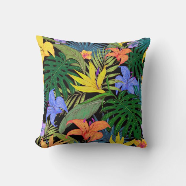 Tropical Hawaii Aloha Blume Graphic Kissen (Vorderseite)