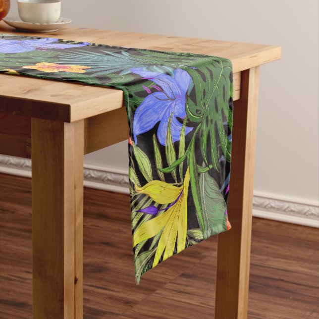Tropical Hawaii Aloha Blume Graphic Kurzer Tischläufer (Beispiel)