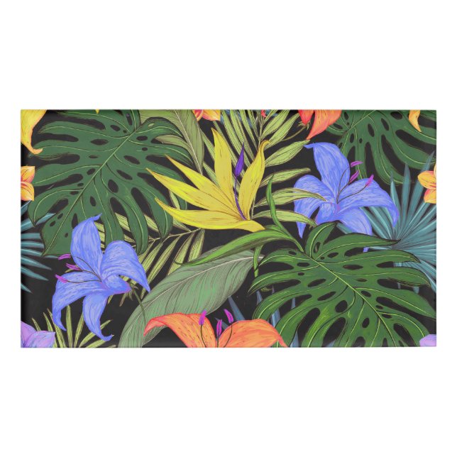 Tropical Hawaii Aloha Blume Graphic Namenschild (Vorderseite)