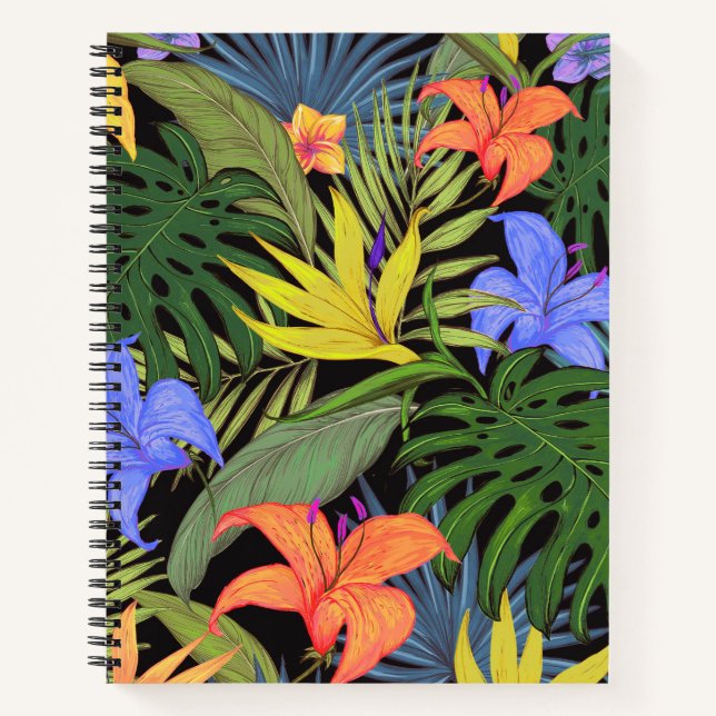 Tropical Hawaii Aloha Blume Graphic Notizbuch (Vorderseite)