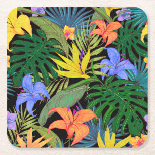 Tropical Hawaii Aloha Blume Graphic Rechteckiger Pappuntersetzer