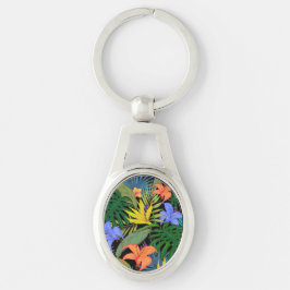 Tropical Hawaii Aloha Blume Graphic Schlüsselanhänger