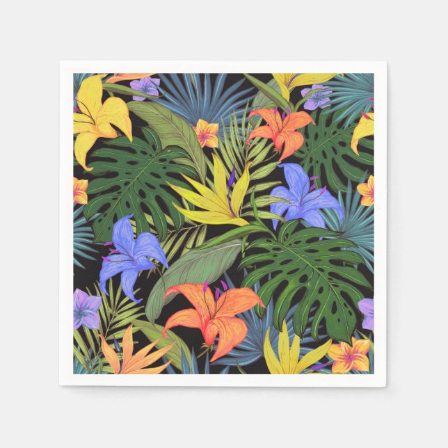 Tropical Hawaii Aloha Blume Graphic Serviette (Vorderseite)
