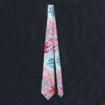 Tropical Hawaii. Krawatte<br><div class="desc">Hell,  farbenfroh und fröhlich,  diese Krawatte wird sich in der Menge auszeichnen! Tropisches Design mit Plumeria und Hibiskus Blume.</div>