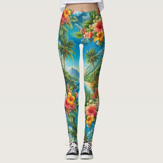Tropical Hawaii Leggings (Vorderseite)