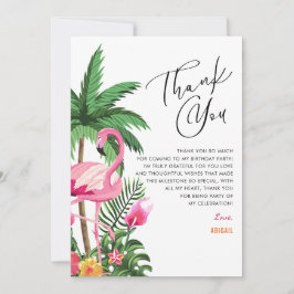 Tropical Hawaiian 25th Birthday Thank You Cards    Dankeskarte