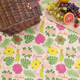 Tropical Hawaiian Hula Dancer Cozy Art Fleecedecke