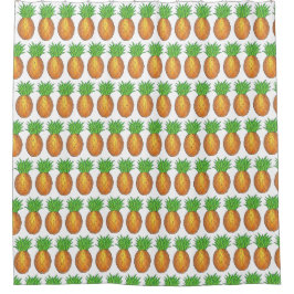 Tropical Hawaiian Island Ananas Beach Print Duschvorhang