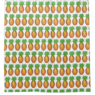 Tropical Hawaiian Island Ananas Beach Print Duschvorhang