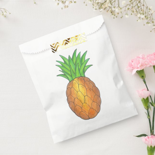 Tropical Hawaiian Island Luau Ananas Frucht Geschenktütchen (Versiegelt)