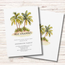 Tropical Hawaiian Mele Kalikimaka Weihnachtsfeiert