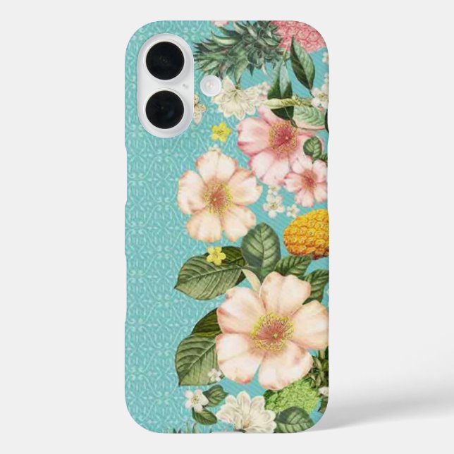 Tropical Hawaiian Turquoise iPhone Case (Rückseite)
