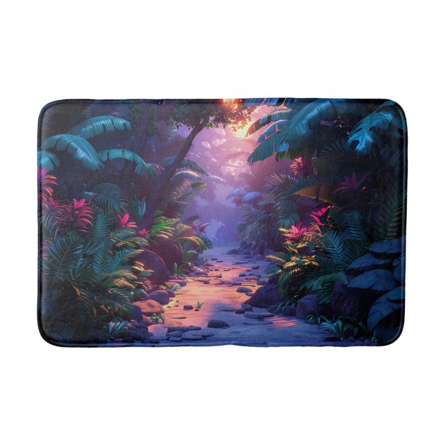 Tropical Hawaiian Walking Path  Badematte (Vorderseite)