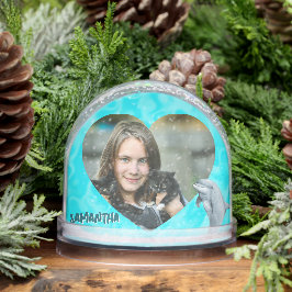 Tropical Heart Photos Grandkids Gift Snow Globe Schneekugeln