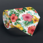 Tropical Hibiscus Floral Pattern Krawatte<br><div class="desc">A vibrant tropical hibiscus floral pattern featuring bold blossoms and lush green leaves. This lively tropical design is perfect for summer events,  beach celebrations,  vacation styling,  and bright seasonal fashion.</div>
