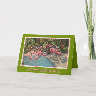 Tropical Holiday Flamingo Karte
