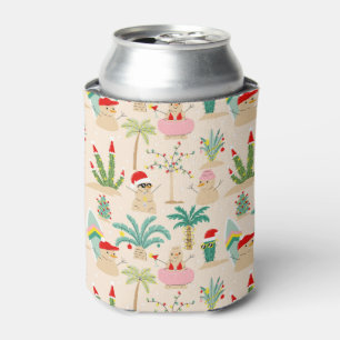 Tropical Holiday Vibes Christmas Pattern Dosenkühler