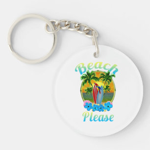 Tropical Island Beach Bitte farbenfroh Schlüsselanhänger