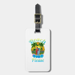 Tropical Island Beach Bitte farbig Gepäckanhänger