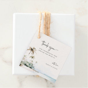 Tropical Island Beach Hochzeit Geschenkanhänger