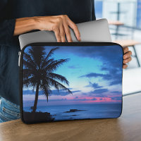 Tropical Island Beach Ocean Pink Blue Sunset Foto