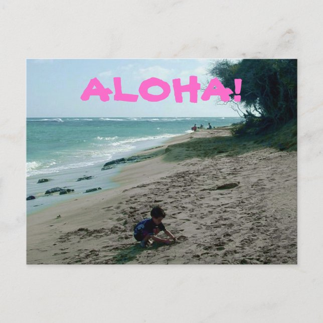 Tropical Island Beach Postcard Postkarte (Vorderseite)