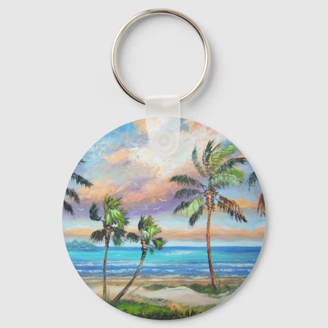 Tropical Island Beach Schlüsselanhänger (Vorderseite)