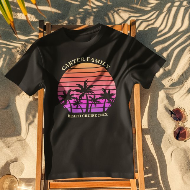 Tropical Island Beach Trip Custom Palm Tree Tri-Blend Shirt (Von Creator hochgeladen)