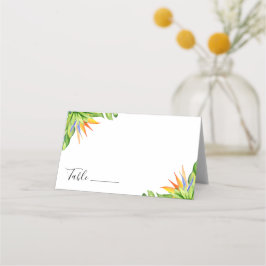 Tropical Island Botanical Wedding Platzkarte