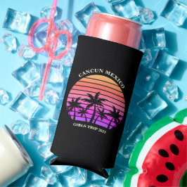 Tropical Island Custom Beach Palm Tree Girls Trip Selters Dosenkühler