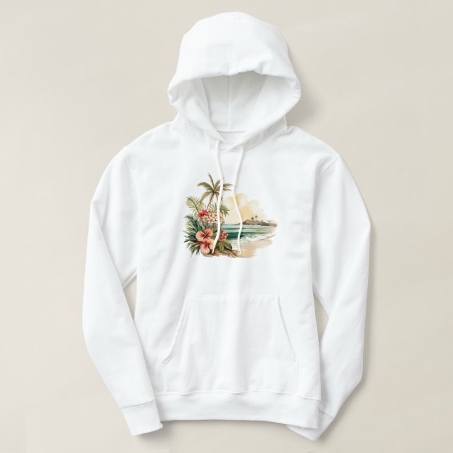 Tropical Island Hooded Sweatshirt (Design vorne)