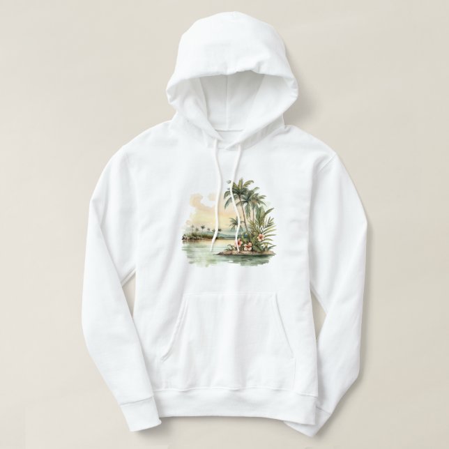 Tropical Island Hooded Sweatshirt (Design vorne)