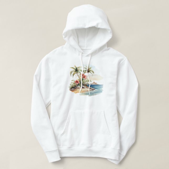 Tropical Island Hooded Sweatshirt (Design vorne)