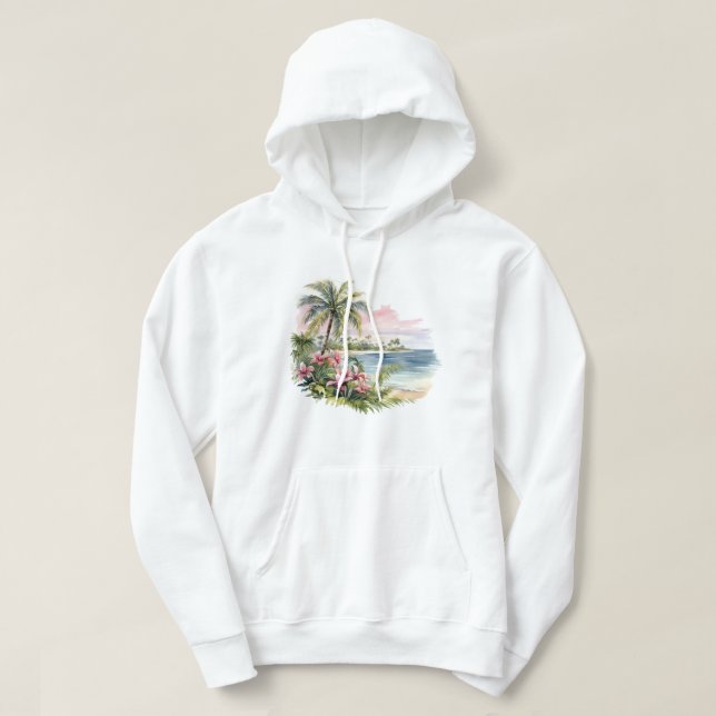 Tropical Island Hooded Sweatshirt (Design vorne)