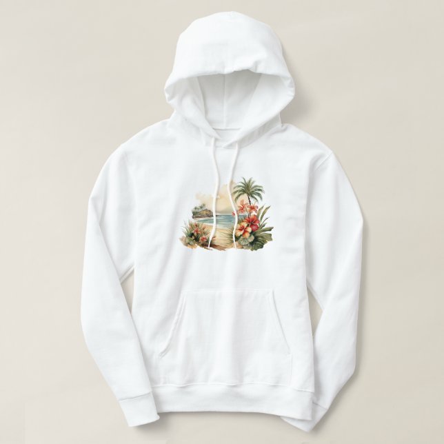Tropical Island Hooded Sweatshirt (Design vorne)