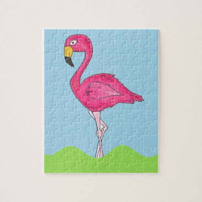 Tropical Island Hot Pink Flamingo Bird Animal (Vertikal)
