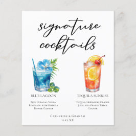 Tropical Island Mariage Signature Cocktails Menu
