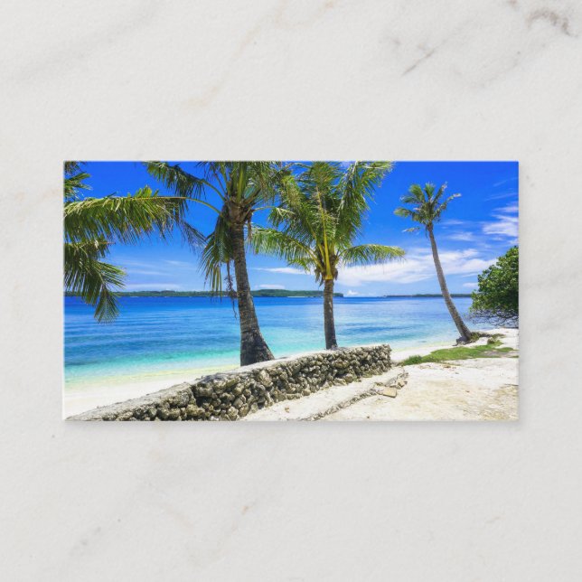 Tropical Island Palm Paradise Chill  Visitenkarte (Vorderseite)