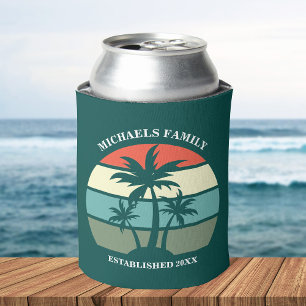 Tropical Island Palm Tree Sunset Beach Party Aquam Dosenkühler