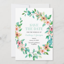 Tropical Island Save the Date Einladungen für Hoch