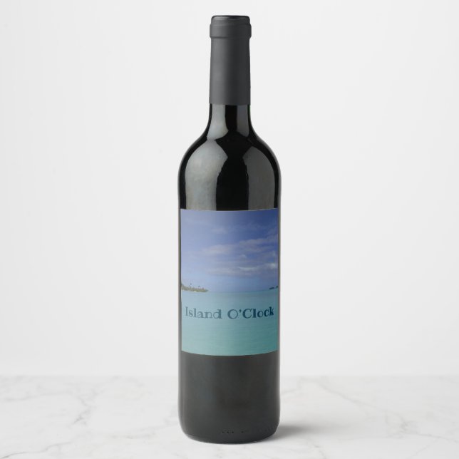 Tropical Island Time Wine Label Weinetikett (Vorderseite)