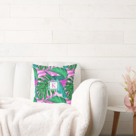 Tropical Island Vibes Monogram Kissen